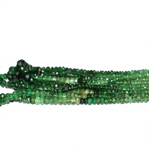 Perles Rondelles Facettées en Tsavorite Verte Naturelle 3-4mm Pierres Précieuses Libres avec Effet de Couleur/Feu pour la Fabrication de Bijoux - Product Image 3