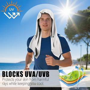 Serviettes rafraîchissantes pour le cou et le visage, <span class=keywords><strong>serviette</strong></span> rafraîchissante pour la tête avec boucles pour les oreilles, <span class=keywords><strong>serviette</strong></span> douce pour le sport, la salle de sport et les activités de plein air - Product Image 4