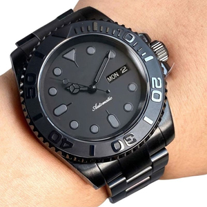 Reloj de Buceo 904L con PVD Negro, 40 mm, Movimiento Automático SW200, Bisel de Cerámica, Cristal de Zafiro, Logotipo Personalizado, Reloj Mecánico, Listo para Enviar - Product Image 3