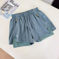 Celana Lari Unisex Plus Size 2-in-1 dengan Lapisan Dalam Cepat Kering dan Bernapas, Bahan Penyerap Keringat untuk Musim Panas