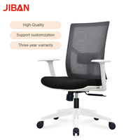 Chaise en maille à cadre blanc, sans appui-tête, accoudoirs fixes, inclinaison manuelle, pivotante, ergonomique, pour bureau, vente en gros