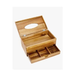 Porte-boîte à mouchoirs en bois écologique pour une décoration intérieure durable, bureau, salle de bain et hôtellerie - Product Image 1