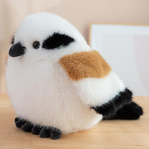 Cadeau pour enfants Techniques lavées Jouet d'oiseau en peluche <span class=keywords><strong>Moineau</strong></span> avec feuilles Trou d'arbre Type d'ours elfe pour le soulagement du Stress - Product Image 6