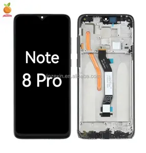 Layar Lcd ponsel, Lcd layar sentuh rakitan Digitizer untuk xiaomi redmi Note 8pro dengan bingkai