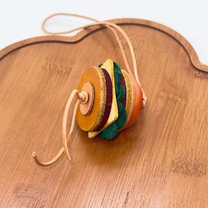Porte-clés 3D hamburger en cuir véritable fait main, cousu main, série alimentaire, breloque de sac, pendentif mignon en forme de fruit pour femme - Product Image 4