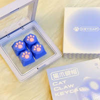 Capuchons de touches de clavier en forme de griffe de chat, 4 pièces, colorés, 3D ABS, personnalisés, mignons, pour claviers mécaniques, accessoires de clavier