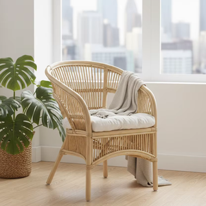 Chaise en rotin moderne Fabiano, meubles d'extérieur pour hôtel en Indonésie, fabrication artisanale, sièges durables de haute qualité - Product Image 1