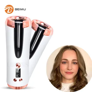 Wholesale curling wand balls-Curler Fan Cooling Technology Wand Automatic Spiral Non Brand Straightener Tourmaline Ceramic Qi Mei Di Ball Head Hair Curlers