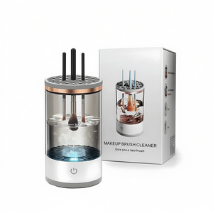Automatic <b>Electric</b> Makeup <b>Brush</b> <b>Cleaner</b> With Ultrasonic Technology & Fast Dryer For Home Use, Efficient Cleaning Machine For Mak - Product Image 1