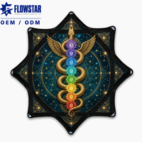 Mouchoir de danse Flow Star personnalisé avec logo imprimé UV pour fête néon, pratique des arts du flux, spectacle sur scène, vente en gros en vrac