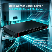 Serveur de périphériques série 8 ports, montage en rack 1U 19 pouces, RS232/485, isolation galvanique 2,5 KV, TCP/UDP et COM virtuel, 12-48 V
