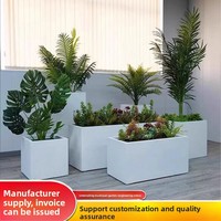 Jardinières Métalliques Modernes Écologiques pour Balcon et Extérieur, Grande Capacité, Qualité Commerciale, Meubles de Jardinage