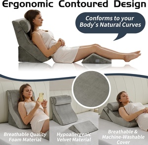 Bộ nhớ bọt đọc giường gối trở lại đệm Ergonomic nêm ngủ gối - Product Image 5