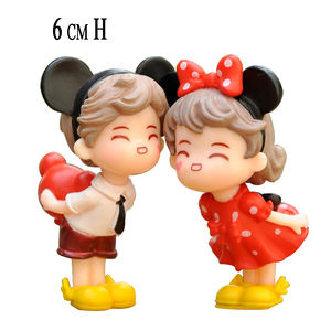 Mini figurine d'action cadeau de la Saint-Valentin en plastique artisanat poupée ornement Figurines miniatures Figurine en plastique décoration de mariage - Product Image 6