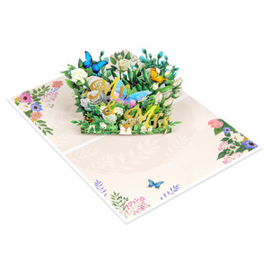 Pop up <strong>Anniversary</strong> <strong>Cards</strong> in Envelope, 3D Green Leaves, Bridge with Couple Wedding <strong>Cards</strong> for Wife, <strong>Husband</strong>, Her, Him, Girlfriend - Product Image 3