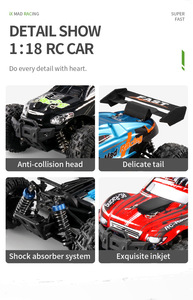 Auto a <span class=keywords><strong>Radiocontrol</strong></span> de 30 km/h, Camioneta de Derrape de Alta Velocidad, Coches con <span class=keywords><strong>Radiocontrol</strong></span> 1:18, Juguete de Auto RC de Alto Rendimiento, Grado Profesional - Product Image 4