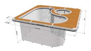 Nouvelle plateforme flottante gonflable en matériau Drop Stitch pour piscine, quai ou île, idéale pour les rivières et les yachts - Product Image 3