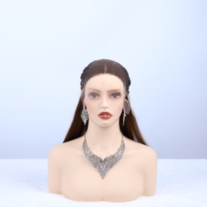 Perruque Lace Front Lisse Marron en Cheveux Humains, Aspect Naturel, Ligne de Cheveux Pré-Pluckée, Vente en Gros - Product Image 5