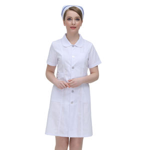 Uniforme de docteur en médecine 100% coton bon marché, blouse de laboratoire blanche, fabricant d'uniformes d'hôpital, ensembles d'uniformes de gommage - Product Image 1