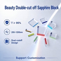 Bloc de verre de silice fondue au saphir avec revêtement de filtre optique pour machine de beauté DPL OPT, épilation, rajeunissement de la peau, 200-1200 nm