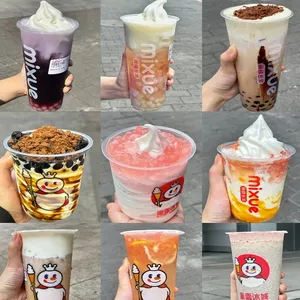 Custom Logo PET Plastic Dessert Cold Drink Cups Wholesale 8/10/12/16oz Clear Disposable Plastic Coffee Cups With Lid And Straws