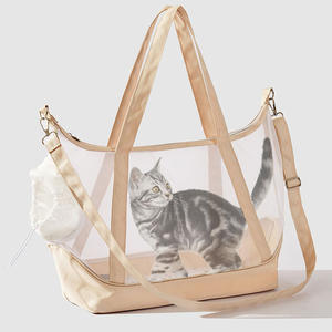 Chiot transporteur chat marche animaux accessoires sacs Transparent Nylon maille tissu épaule de poche <span class=keywords><strong>pour</strong></span> mignon <span class=keywords><strong>Chihuahua</strong></span> produits - Product Image 4
