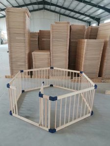 คอกกั้นเด็กทำจากไม้พร้อมประตู  ศูนย์กิจกรรมสำหรับเด็กพร้อมรั้วล็อคป้องกันเด็ก  พื้นที่เล่นสำหรับเด็กวัยเตาะแตะ <span class=keywords><strong>6</strong></span> ถึง 36 เดือน - Product Image 5