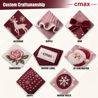 Chaussettes de Noël personnalisées en tricot pour femmes, mode hiver, cadeau, vente en gros, OEM, marque privée, design gratuit, livraison rapide