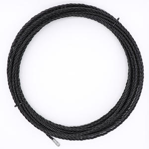 Fil torsadé noir de 6 mm pour l'installation de conduites, guide de câblage mural avec crochet à ressort, facile à utiliser, durable - Product Image 2