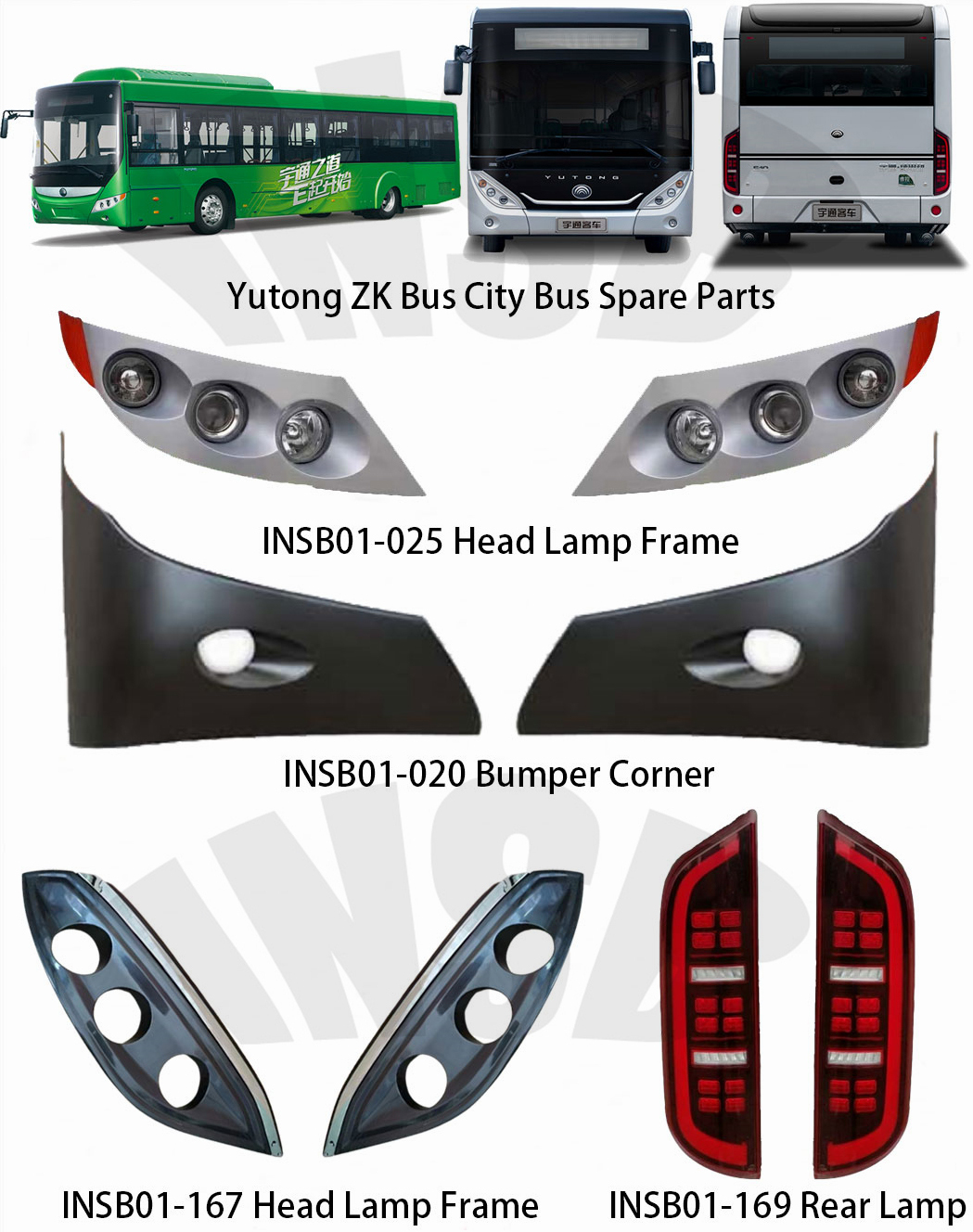 City Bus Spare Parts - Rear Lamp Tail Light Middle for HIGER Buses