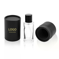 Flacon pulvérisateur de parfum rond en verre transparent de luxe 30ml 50ml 100ml, atomiseur vide personnalisé pour parfum à brume fine avec boîte