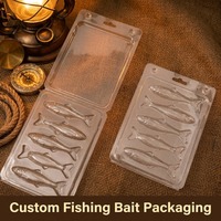Boîte d'emballage en plastique PET transparent de qualité alimentaire écologique personnalisée pour appâts de pêche