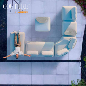 Villa Hôtel Projet De Luxe Patio En Aluminium Jardin Corde Meubles En Plein Air Tissu Sectionnel Canapé Salon Ensemble - Product Image 2