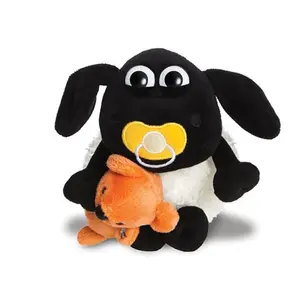 J992工場抱きしめるオレンジ色の小さなクマぬいぐるみ羊人形赤ちゃんの誕生日プレゼント刺繍ぬいぐるみ白い黒い羊とクマのおもちゃ