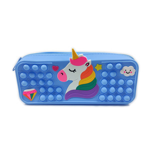 Estuche de Lápices de Silicona de Gran Capacidad con Diseño de Unicornio, Creativo, para Estudiantes de Primaria, Modelo ABI - Product Image 1