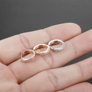 Copper CZ Cartilage Earring Helix <b>Hoop</b> Piercings Nose Septum <b>Hoop</b> Rose Gold Daith <b>Rook</b> Tragus Nariz Piercings Jewelry - Product Image 5