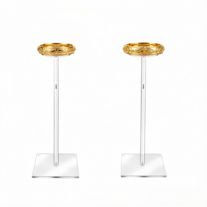 Présentoir à Chapeaux et Perruques en Acrylique Transparent, Support Réglable en Hauteur, Idéal pour l'Exposition de Bijoux, Montres et Casques - Product Image 3