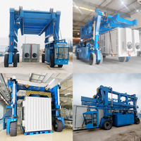 Grue portique à portique basculant robuste de 40 tonnes à structure en acier et pneus en caoutchouc pour la manutention de marchandises en port sec