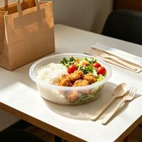 Boîte à lunch moderne personnalisable en PP de qualité alimentaire sans BPA, réutilisable, 1250ml-1500ml, avec couvercle, compatible micro-ondes et réfrigérateur