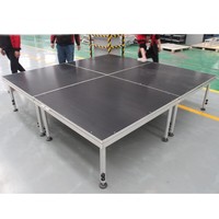 Système de treillis de scène d'événement populaire support de DJ personnalisé de haute qualité facile à installer scène télescopique à plate-forme transparente en verre