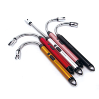 Briquet à arc rechargeable de type C, briquet électrique plasma coupe-vent, affichage 360 °   Allumeur à long col flexible pour bougie BBQ
