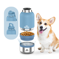 En stock prêt à expédier 3 en 1 32oz Portable unique chien bouteille d'eau bols en acier inoxydable isolé utilisation de voyage en plein air