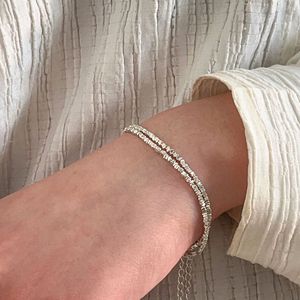 Pulsera de Plata de Ley S925 con Hilo, Estilo Retro Desgastado, Joyería para Mujer, Uso Diario - Product Image 4