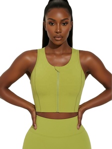 Top Deportivo de Yoga con Espalda Cruzada y Cierre Frontal, con Relleno Extraíble, Transpirable, a Prueba de Impactos, Talla Grande, Gran Venta - Product Image 1