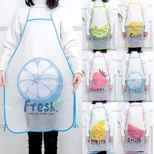 Modern Fruit Pattern PVC Apron Kitchen Cooking Waist Bib Waterproof Anti Oil Aprons