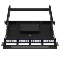 Harga pabrik 96F port Top Flap Type 1U Fiber Optical Patch Panel LC/SC/ST/FC untuk H Fusion Disk 92 Panel untuk penggunaan FTTH