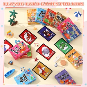 Lot de 7 jeux de cartes pour enfants, ensemble en vrac comprenant Go Fish, Old Maid et plus, cartes en papier emballées pour cadeaux de fête (Vivid) - Product Image 4