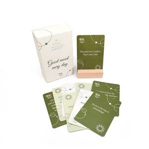 Venta al por mayor impresión personalizada Mini juegos de mesa de <span class=keywords><strong>solitario</strong></span> soporte de embalaje personalizado tarjetas de afirmación artículos de papel coleccionables - Product Image 1