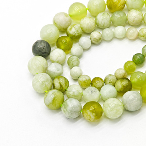 Cuentas de Piedra de <span class=keywords><strong>Jade</strong></span> Serpentina Verde Leche Baratas al por Mayor, Marca Tactful Modelo 0060 Qiti Milk Cap Verde Claro para Fabricación de Joyas - Product Image 3