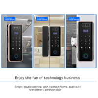 Serrure de porte intelligente EY-C90 TUYA / Contrôle via application Wi-Fi Tuya, accès par code, carte et clé, fixation sans perçage par pince pour
